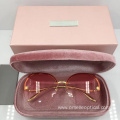 Reflective Rimless Sunglasses for Female